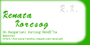 renata korcsog business card